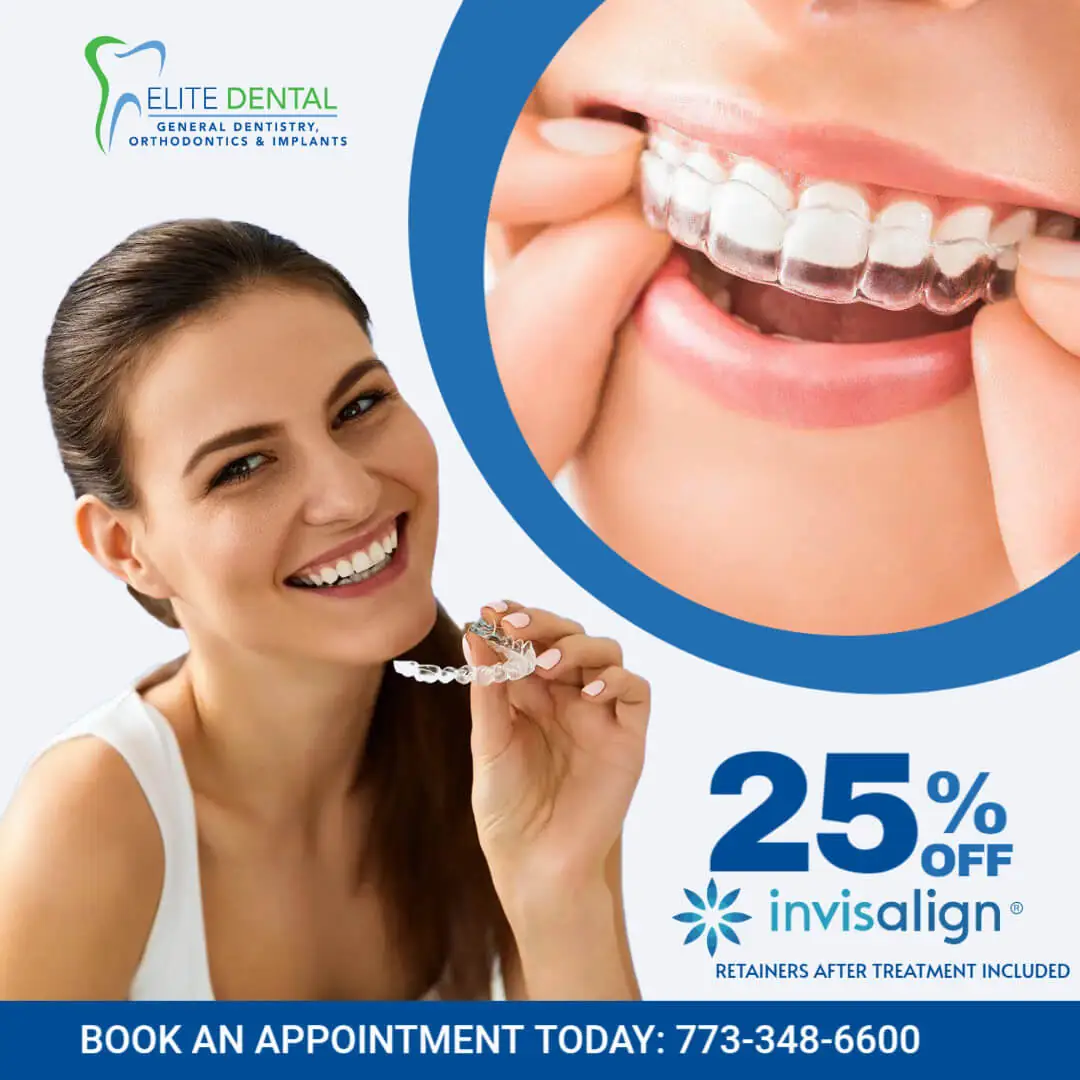 25% off Invisalign special all elite dental chicago IL.